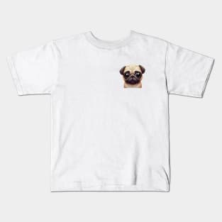 Small Version - Classic Pug Artwork Kids T-Shirt